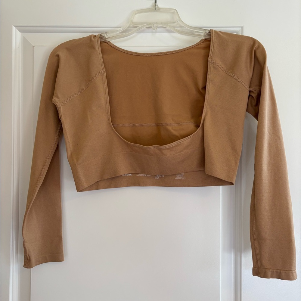 Rhonda Shear Tan Long Sleeve Arm Shaper